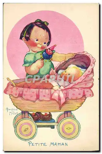 Cartes postales Fantaisie Illustrateur Mallet Enfant Petite maman