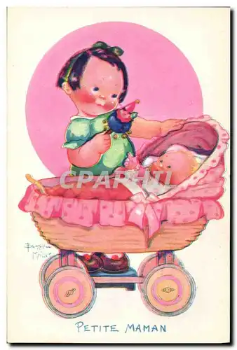 Cartes postales Fantaisie Illustrateur Mallet Enfant Petite maman