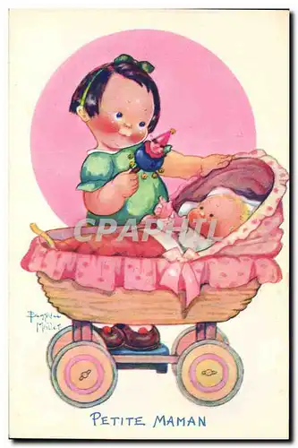 Cartes postales Fantaisie Illustrateur Mallet Enfant Petite maman