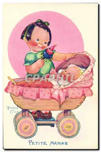 Cartes postales Fantaisie Illustrateur Mallet Enfant Petite maman