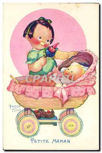 Cartes postales Fantaisie Illustrateur Mallet Enfant Petite maman