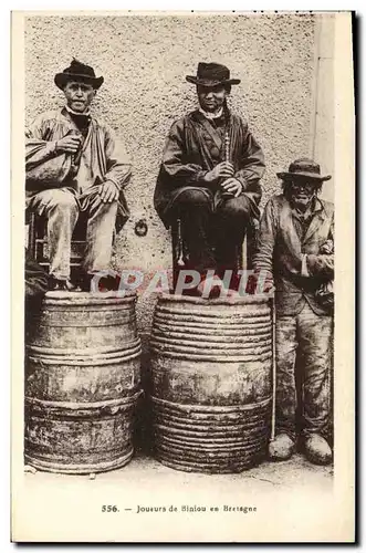 Cartes postales Folklore Joueurs de Biniou en Bretagne