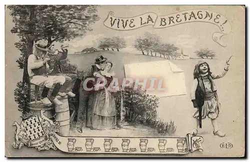 Cartes postales Folklore Vive la Bretagne Enfant