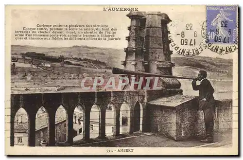 Cartes postales Folklore Auvergne Ambert