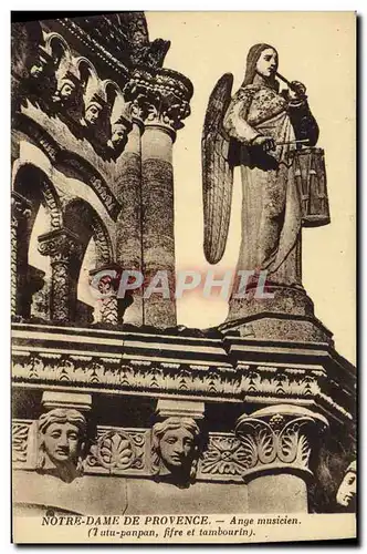 Ansichtskarte AK Folklore Notre Dame de Provence Ange musicien Tutu panpan fifre et tambourin