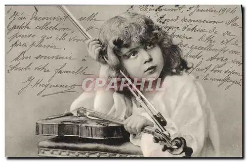 Cartes postales Folklore Enfant Violon