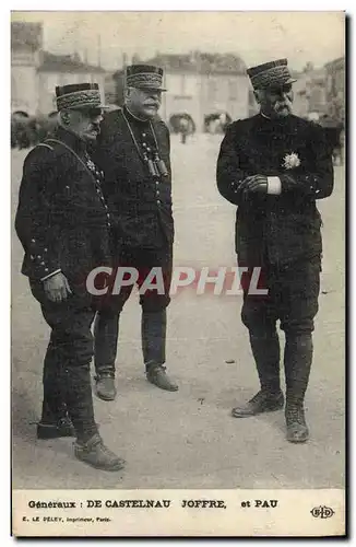 Ansichtskarte AK Militaria Generaux De Castelanau Joffre et Pau