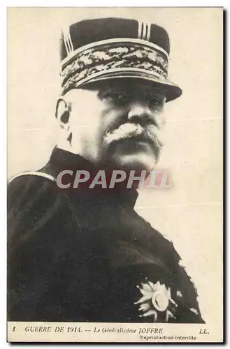 Cartes postales Militaria Le Generalissime Joffre