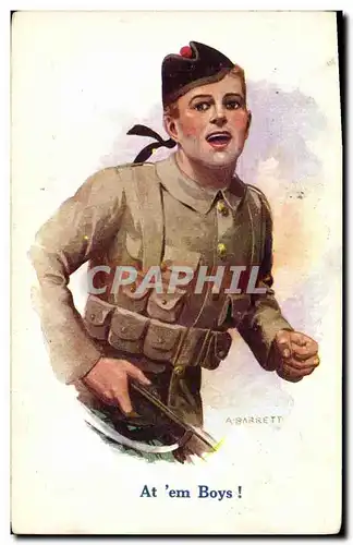 Cartes postales Militaria At em boys Barrett