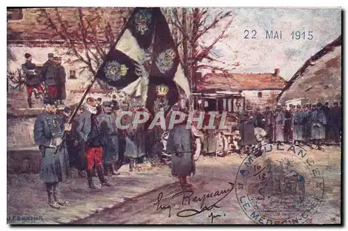 Cartes postales Militaria Le drapeau allemand du 87eme regiment d&#39infanterie