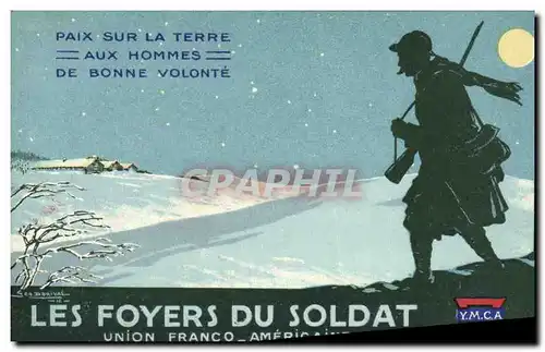 Cartes postales Militaria Les foyers du soldat Union Franco Americaine YMCA