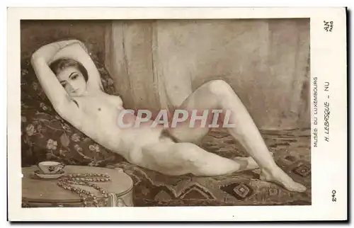 Cartes postales Erotique Musee du luxembourg Lebasque Nu