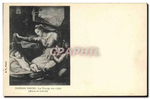 Cartes postales Raphael Sanzio La vierge au voile Musee du Louvre