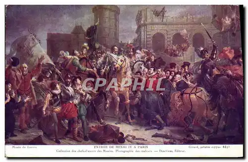 Cartes postales Entree de Henri IV a Paris Paris Musee du Louvre