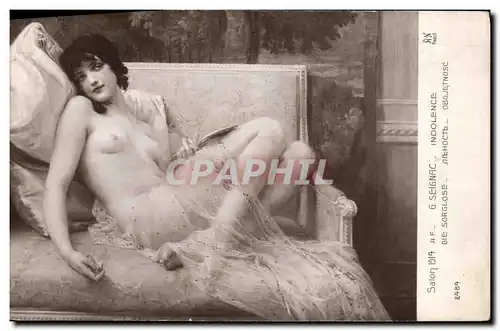 Cartes postales Erotique Salon 1914 Seignac Indolence