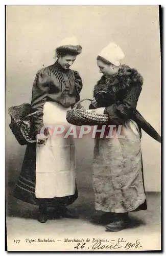 Ansichtskarte AK Folklore Types Rochelais Marchande de Poissons