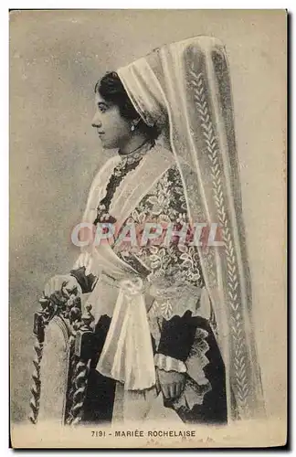 Cartes postales Folklore Marie rochelaise Mariage