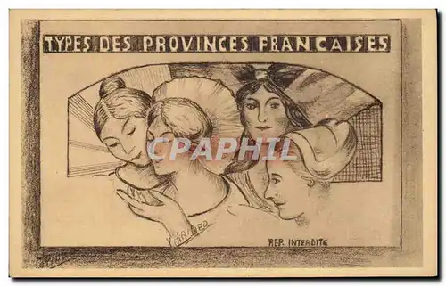 Cartes postales Folklore Types des Provinces Francaises