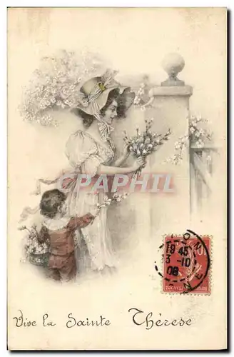 Cartes postales Fantaisie Illustrateur Femme Enfant