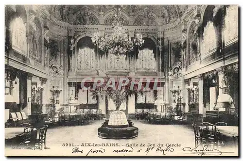 Cartes postales Casino aix les Bains Salle de jeu du Cercle