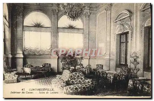 Cartes postales Interieur du Casino Salon de lecture Contrexeville