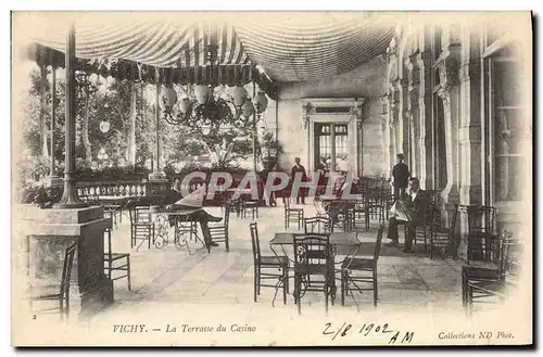 Cartes postales Casino Vichy La terrasse