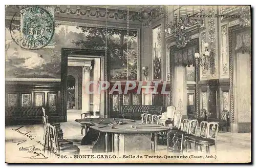 Cartes postales Casino Monte Carlo Salle du Trente Quarante