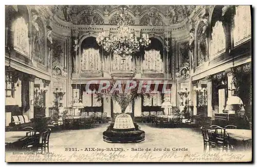 Cartes postales Casino Aix les Bains Salle de jeu du Cercle