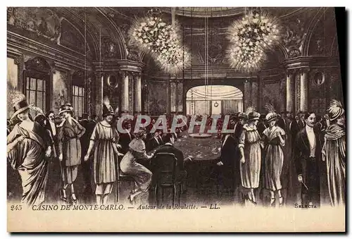 Cartes postales Casino Monte Carlo Autour de la roulette
