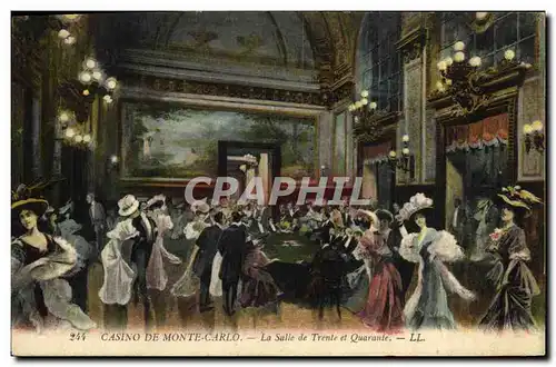 Cartes postales Casino Monte Carlo La salle de Trente et Quarante