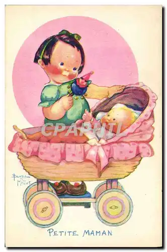 Cartes postales Fantaisie Illustrateur Enfants Beatrice Mallet Petite maman