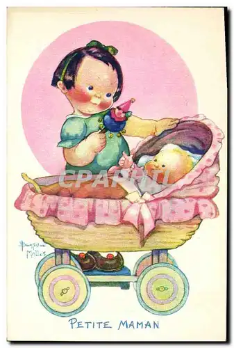 Cartes postales Fantaisie Illustrateur Enfants Beatrice Mallet Petite maman