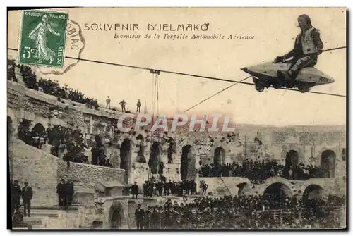 Cartes postales Souvenir d&#39Jelmako Inventeur de la torpille automobile aerienne