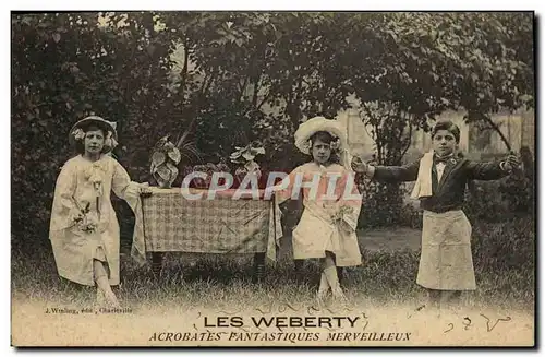 Cartes postales Les Weberty Acrobates fantastiques Merveilleux
