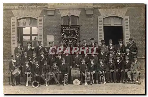 CARTE PHOTO Folklore Troupe musicale