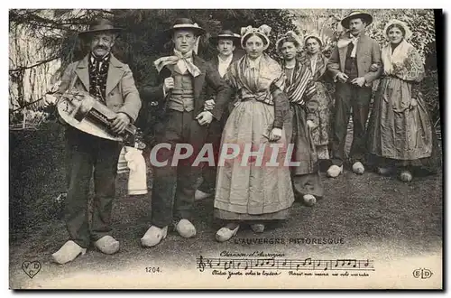 Ansichtskarte AK Folklore Auvergne Bourree