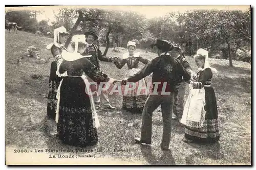 Vintage Postcard Folklore pleasures of the village the Bannalec round