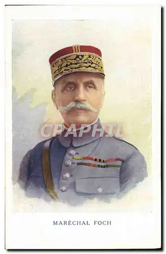 Cartes postales Militaria Marechal Foch