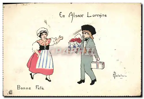 Ansichtskarte AK Militaria En Alsace Lorraine Enfants