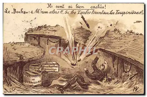 Cartes postales Militaria Tranchees