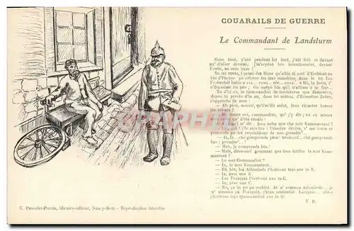 Ansichtskarte AK Militaria Couarails de guerre Le commandant de Landsturm