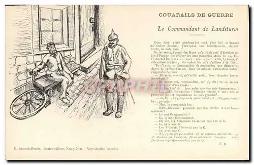 Cartes postales Militaria Couarails de guerre Le commandant de Landsturm