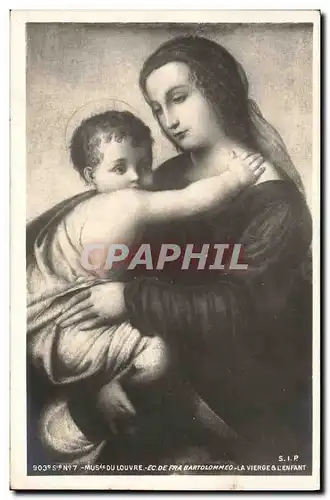 Cartes postales Paris Musee du Louvre Bartolommeo la vierge et l&#39enfant