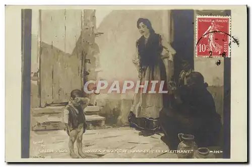 Cartes postales Salon 1909 Jules Pages Le danseur recalcitrant