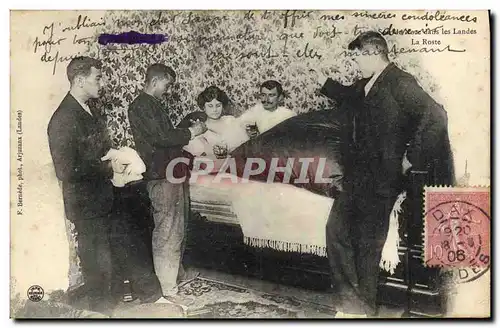 Cartes postales Folklore Soir de noce dans Les landes La Rose mariage TOP