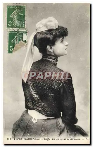 Ansichtskarte AK Folklore Types Bordelais Coiffe des environs de Bordeaux Femme