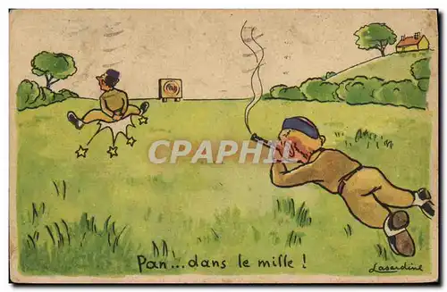 Ansichtskarte AK Fantaisie Illustrateur Enfants Pan dans le mille