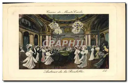 Cartes postales Casino de Monte Carlo Autour de la roulette