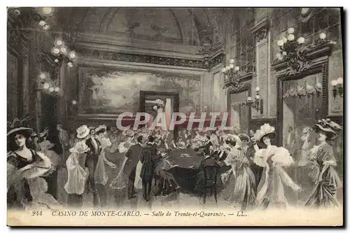 Cartes postales Casino de Monte Carlo Salle de Trente et Quarante