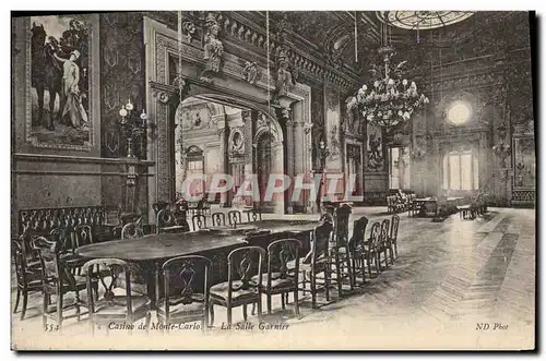 Cartes postales Casino de Monte Carlo la salle Garnier